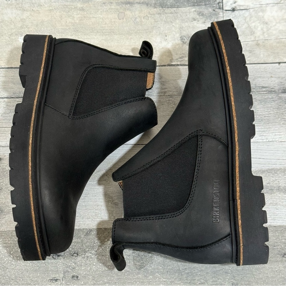 BIRKENSTOCK Stalon Nubuck Leather Chelsea Boot - Black - Sz - 5-5.5 .US / 36 .EU - Picture 5 of 9